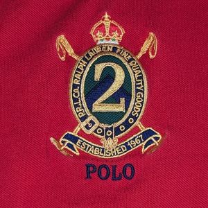 Polo Ralph Lauren Large Crest Red Polo Shirt Custom Fit Men's Size XL